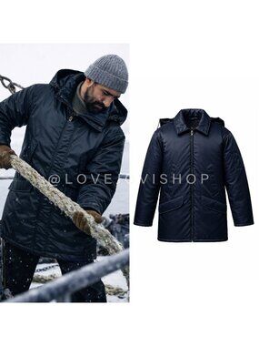 Mens | Golden Fleece Navy Parka | Insulated Industrial Outerwear | Weatherproof